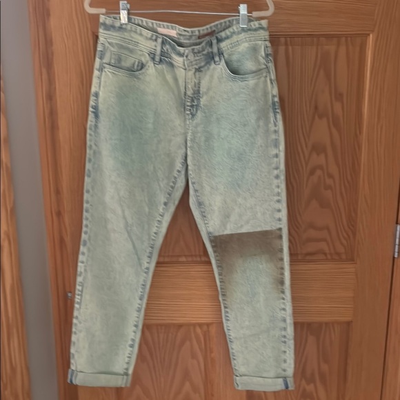 Anthropologie Pilco Straight Leg Jeans in Blue and Brown ocean wash - Picture 4 of 8